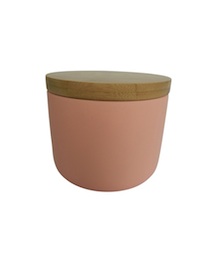 Pale pink canister